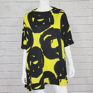 Alembika Art Print Trapeze Top, Lime Size:XL EUC! ST317L